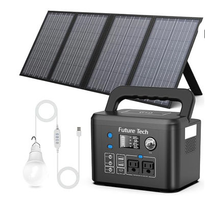 FTB70000 Power Bank dengan Generator Surya 350W, Panel Surya 60W dan Kit Lampu LED USB 10W