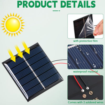 Polycrystalline Portable Flexible Solar Panel Cells System 120MA Untuk senter