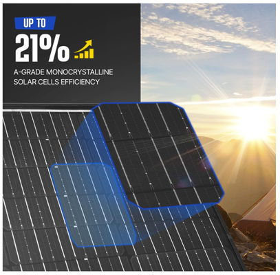 160W Lembut Matahari Lipat BIPV Panel Matahari Monocrystalline Ringan
