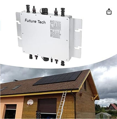 FTB1200 PV Solar Micro Inverter Power Generation System dengan warna putih