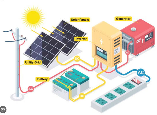 FTB1200 PV Solar Micro Inverter Power Generation System dengan warna putih