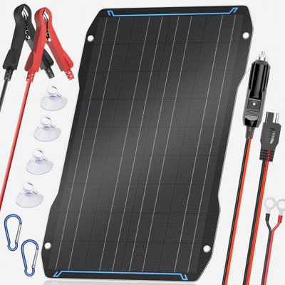 Waterproof 30 Watt Panel Surya Fleksibel Car Battery Charger Portable