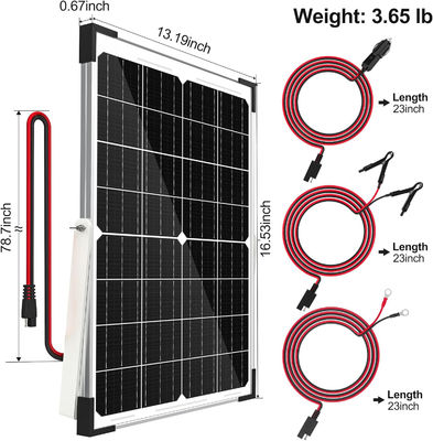 25W Baterai Surya Trickle Charger Maintenance 12V Untuk Mobil Sepeda Motor