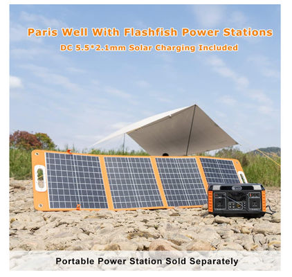 Pengisi daya panel selimut surya lipat 18V 100W Disesuaikan dengan output DC
