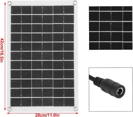 Panel Surya Portable Ringan Sel Monokristalin 100W 12/24V USB Output