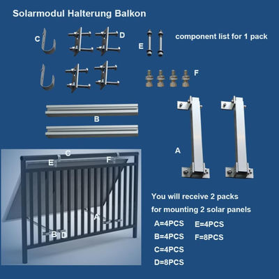 Panel Surya yang Bisa Disesuaikan Aksesoris Mounting Brackets Baja tahan karat