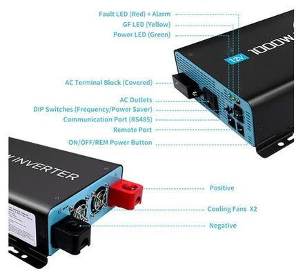 FTB1000 Off Grid Solar Inverter MPPT untuk Off-Grid Solar System dengan warna hitam