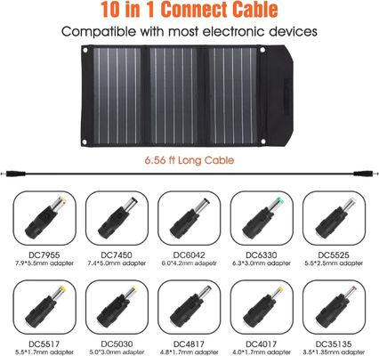 30W Foldable Portable Solar Panel Charger Kit Untuk Camping Luar Ruangan