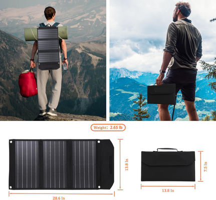 30W Foldable Portable Solar Panel Charger Kit Untuk Camping Luar Ruangan