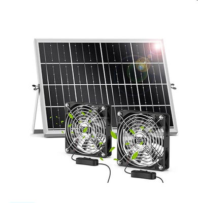 FTBM22 Solar Powered Fan, Solar Fan Kit dengan Panel Surya 22W IP67 Waterproof