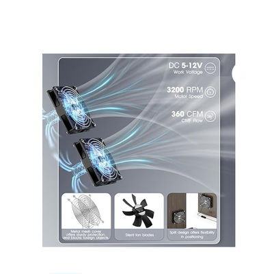 FTBM22 Solar Powered Fan, Solar Fan Kit dengan Panel Surya 22W IP67 Waterproof
