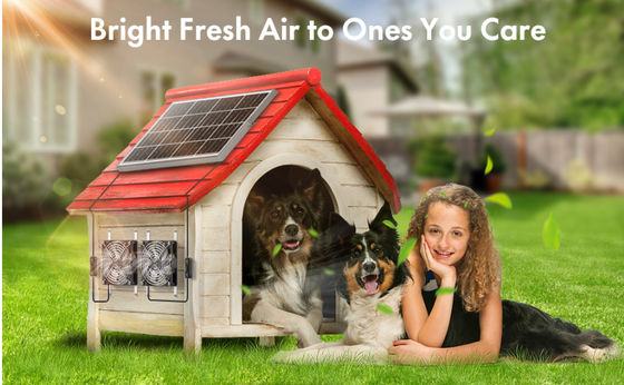 FTBM22 Solar Powered Fan, Solar Fan Kit dengan Panel Surya 22W IP67 Waterproof