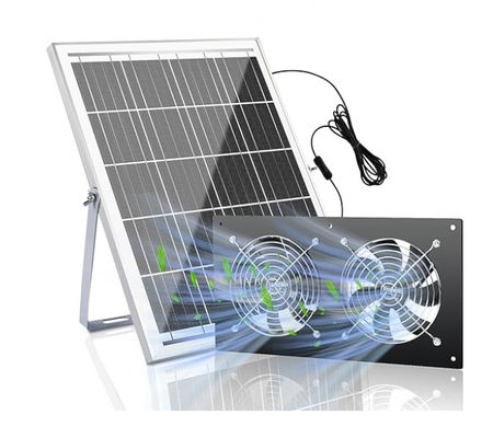 FTB20 Outdoor Solar Panel Kit Powered Exhaust Fan Untuk Coop Ayam IP65 Waterproof