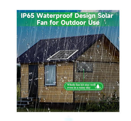 FTB20 Outdoor Solar Panel Kit Powered Exhaust Fan Untuk Coop Ayam IP65 Waterproof