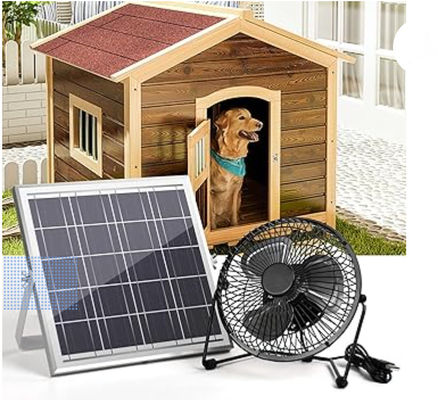 FTB10 Solar Panel Exhaust Fan 6 inch Solar Powered Fan Airflow Tinggi 2000RPM 36dB