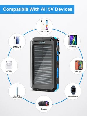 38800mAh Solar Power Usb Power Bank Waterproof Untuk Camping Luar Ruangan