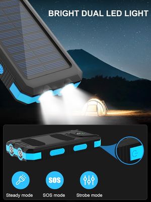 38800mAh Solar Power Usb Power Bank Waterproof Untuk Camping Luar Ruangan