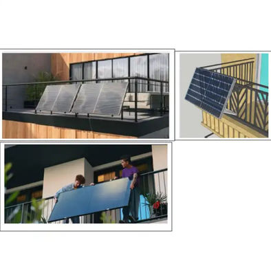 600w Gird Balcony Panel Surya Sistem Silikon Monokristalin