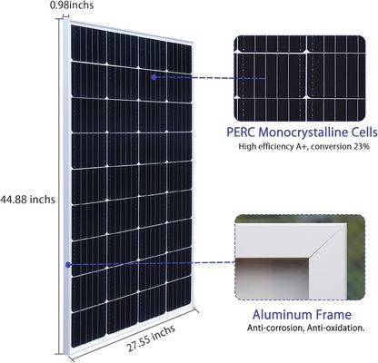 12V 24V Mono PV Rigid Solar Panel Module 300W 150W Daya