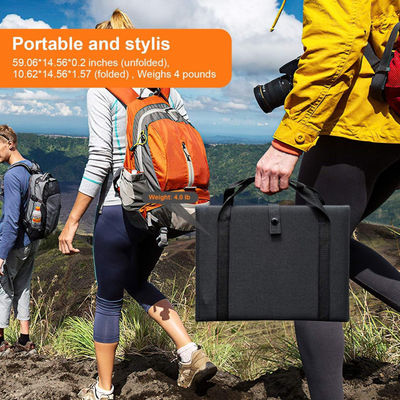 Panel Surya Lipat Efisiensi Tinggi 60W dengan 5V USB untuk Camping,Ponsel