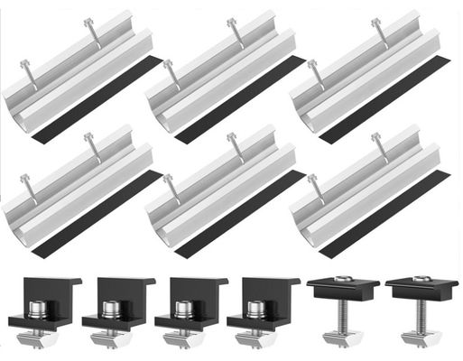 Ringan Aluminium tahan air Pemasangan Panel Surya Aksesoris Z Brackets 12CM