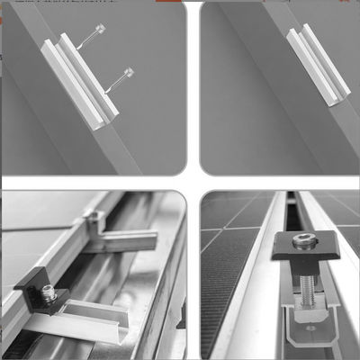 Ringan Aluminium tahan air Pemasangan Panel Surya Aksesoris Z Brackets 12CM