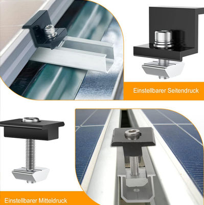 Ringan Aluminium tahan air Pemasangan Panel Surya Aksesoris Z Brackets 12CM